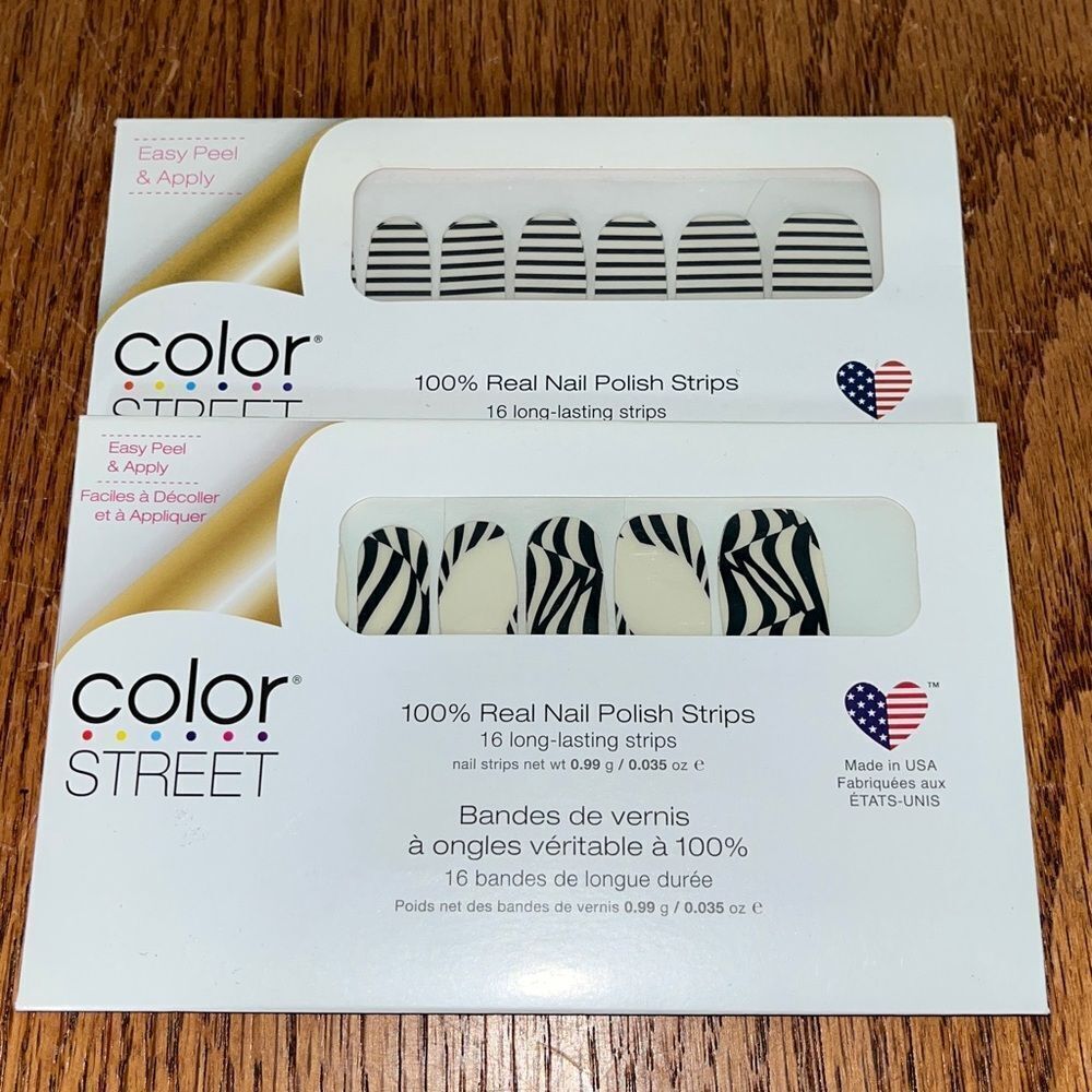 2 Sealed Sets of Color Street Nail Polish Decals - overlays